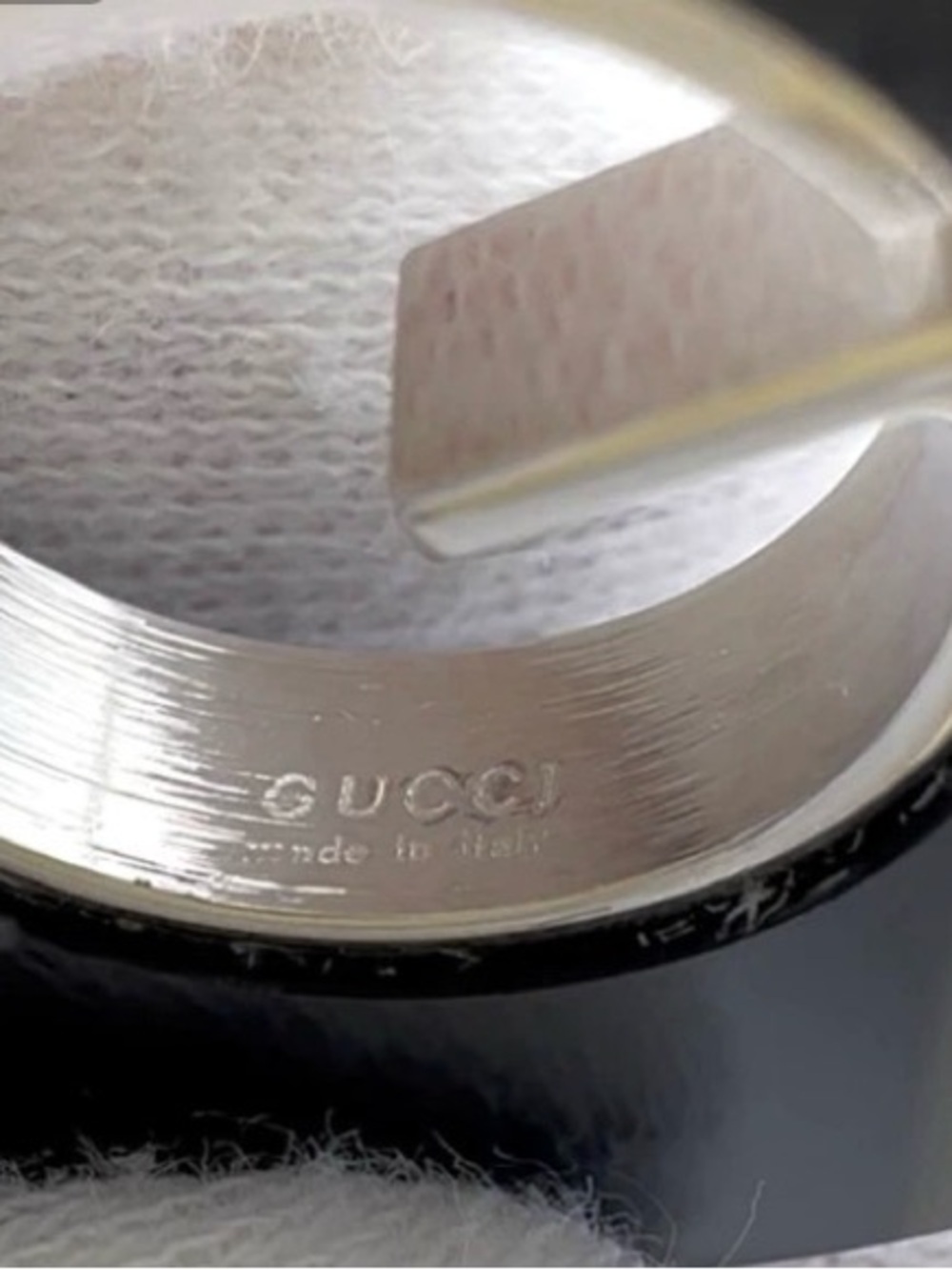 Gucci Bag Charm Round G Logo in Black and Silver-RARE - Picture 9 of 10